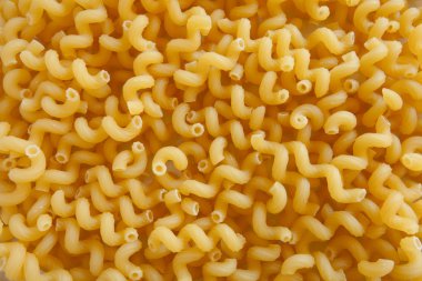 Pişmemiş İtalyan makarna doku