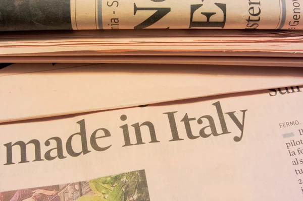 "made in Italy" by an Italian financial newspaper — Stock Photo, Image