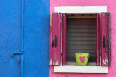 aşık, Burano Adası balkon. Venedik