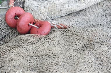 Balık ağı floaters ile kullanılan