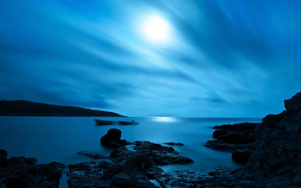 Gece deniz okyanus deniz manzarası