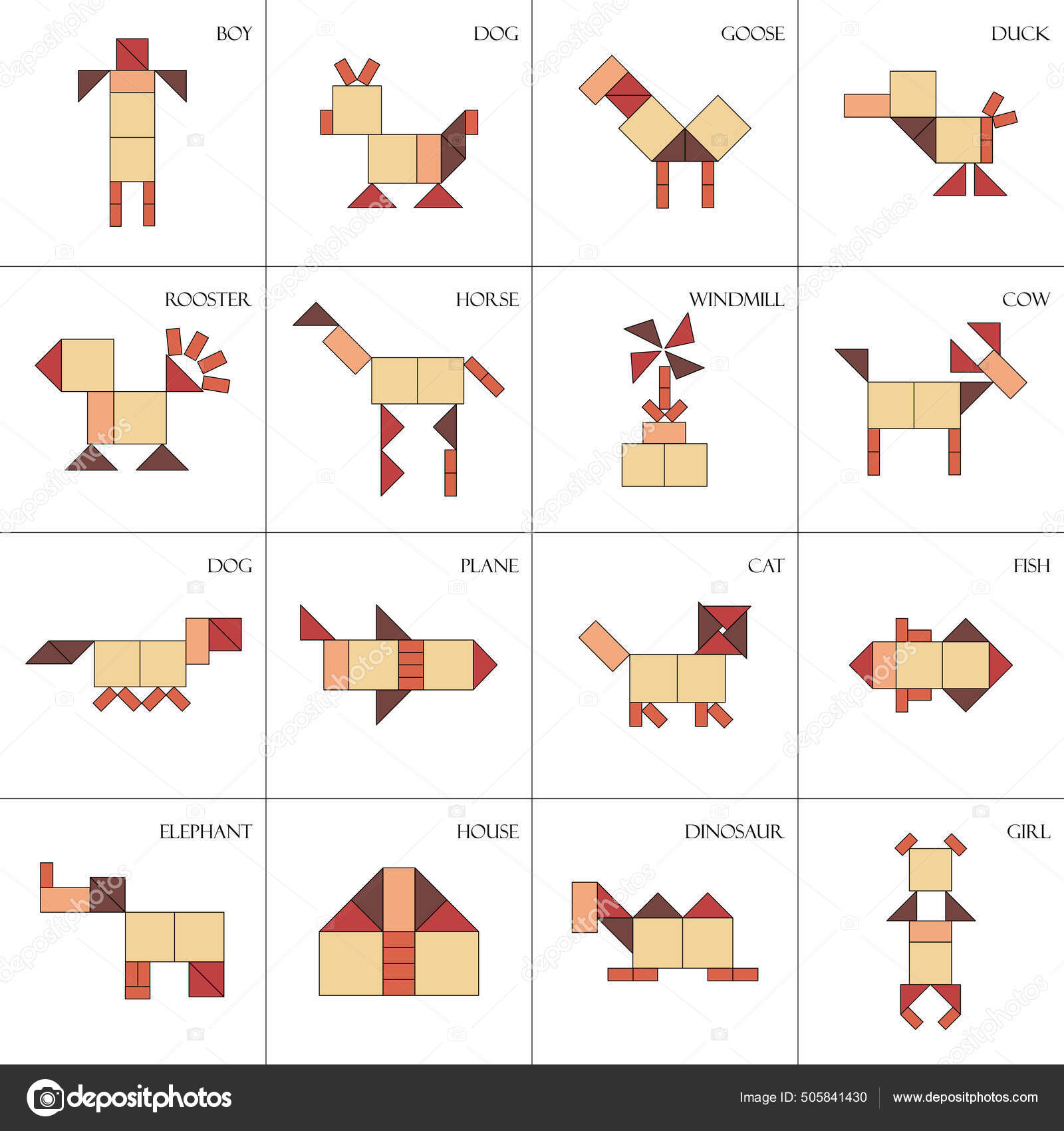 How to make Tangram Animals 