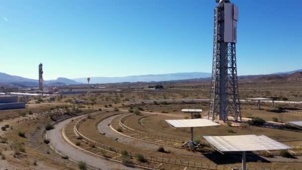 Luftaufnahme Der Plataforma Solar Almera Der Landschaft Von Tabernas — Stockvideo