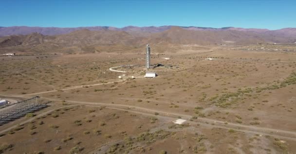 Aerial View Plataforma Solar Almera Tabernas Landscape — kuvapankkivideo