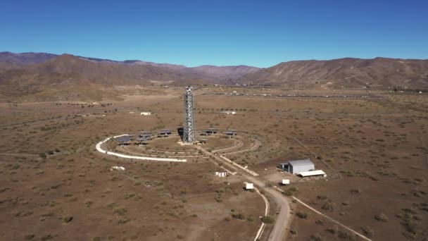 Luftaufnahme Der Plataforma Solar Almera Der Landschaft Von Tabernas — Stockvideo