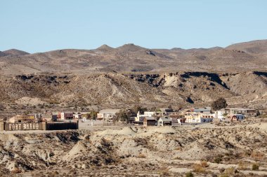 Fort Bravo Vahşi Batı Köyü Almerya 'nın Tabernas Çölü' ndeki filmi.