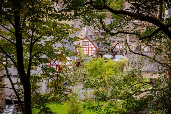 Braubach Niemcy Sierpień 2021 Szczegółowy Widok Miasto Braubach Malowniczymi Domami — Zdjęcie stockowe