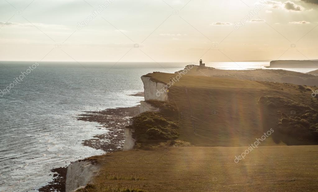 sunset at Seven Sisters cliffs England