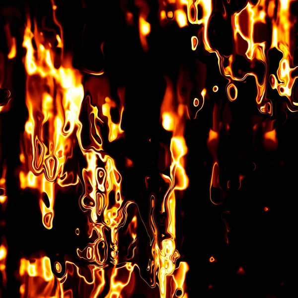 Абстрактное Пламя Сюрреалистических Форм Энергия Пылающий Оранжевый Желтый Красный Огонь — стоковое фото