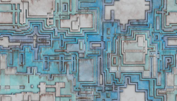 Teknoloji Fütüristik Bilgisayar Dijital Mavisi Gri Arkaplan Dikişsiz Geometrik Boyutlu — Stok fotoğraf