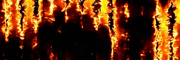 Абстрактно Пылающие Сюрреалистические Вертикальные Огни Сумасшедший Фон Пылающий Оранжево Желто — стоковое фото