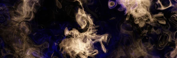 Abstrato Redemoinhos Fumaça Bege Neon Violeta Fundo Preto Névoa Mágica — Fotografia de Stock