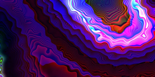 液体大理石质感 波纹呈紫色 粉色和蓝色 现代彩虹色彩设计 以天为单位的平面设计 独角兽的太空旋涡背景 — 图库照片