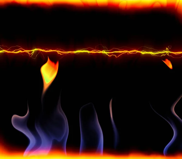 Soyut Turuncu Menekşe Alevi Sürreal Şekiller Enerji Alev Kırmızı Ateş — Stok fotoğraf