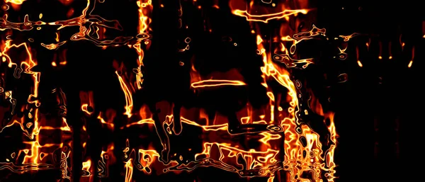 Abstract Vlam Surrealistische Vormen Gevaar Heet Ontwerp Energie Laaiend Oranje — Stockfoto