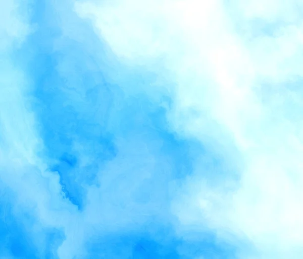 Aquarelle Fond Brumeux Dans Les Nuages Blancs Bleus Doux Papier — Photo
