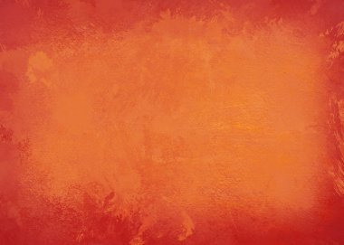 Grunge eski sıçrayan turuncu kırmızı kağıt, sonbahar renkleri parşömen arkaplan koyu kırmızı sıçrayan sınırlar