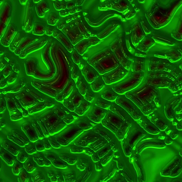 Веселий Зелений Метал Сяє Хвилястими Лініями Ілюстрація Безшовний Візерунок Розкішний — стокове фото