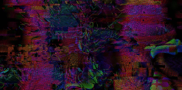 Glitch Universe Background Old Screen Error Digital Pixel Noise Abstract — Stock fotografie