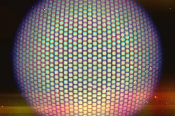 Part of disco lights in a circle, old hipster focus, retro effect filter