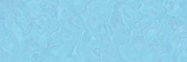 ブルーグラデーションカラースイミングプール水リップルキャンバス 表面に浅い波紋を持つ海の水で抽象的な青い虹色の背景 — ストック写真