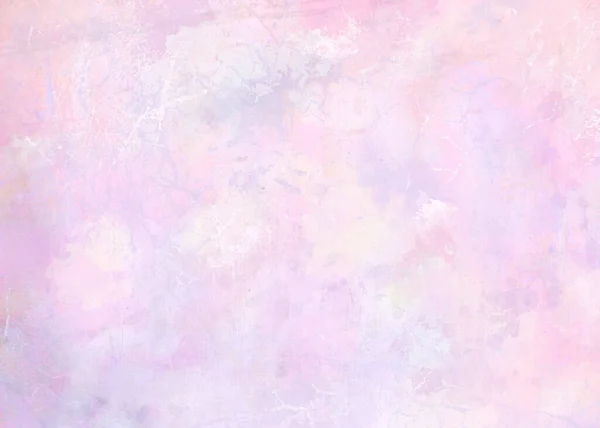 Fundo Aquarela Azul Pálido Branco Rosa Roxo Pintura Com Respingo — Fotografia de Stock