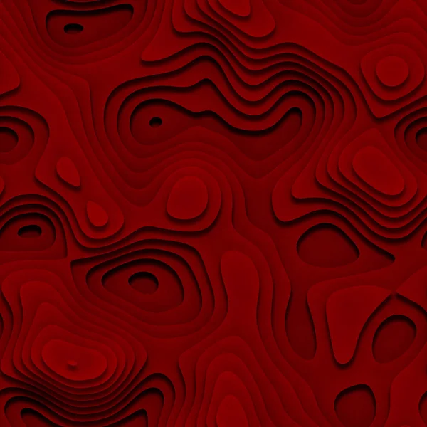 Illustration Abstraite Relief Rouge Surface Avec Couloirs Trous Motif Sans — Photo