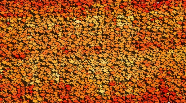 Gradiente Abstracto Rojo Anaranjado Amarillo Formas Geométricas Del Cubo Ilustración — Foto de Stock
