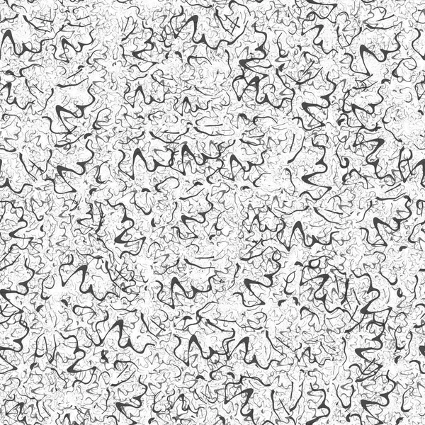 白い背景に小さなドア波状の黒い線 シンプルな手描きのシームレスなパターン — ストック写真