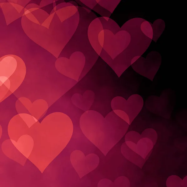 Streszczenie Różowe Świecące Serca Tło Walentynki — Zdjęcie stockowe
