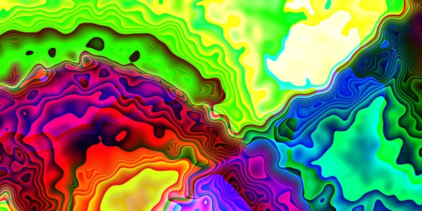 Vivid Colorat Luminos Ilustrare Forme Neon Bomboane Psihedelice Stralucitoare Suprapuse — Fotografie, imagine de stoc