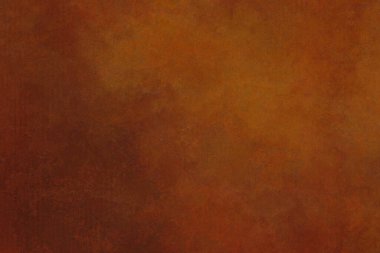 Sıcak turuncu fıçı, kırmızı kahverengi arka plan, eski sanat soyut boya şekilleri, Şükran Günü sonbahar renklerinde antika fırça darbeleri.