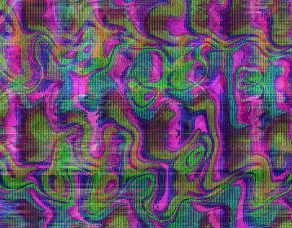 Vivid Colorful Swirl Wavy Damaged Grunge Oil Dirty Art Shapes — Fotografia de Stock