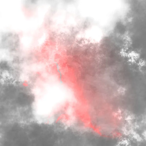 Bianco Nero Nuvoloso Acquerello Pittura Sfondo Con Rosso Alleggerimento Grassetto — Foto Stock