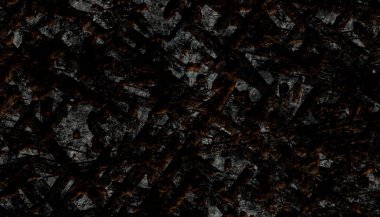 Grunge tanecikleri gri ve siyah çizikler çatlamış ve beton ya da taş duvar arkaplanı kırsal demir parçalarıyla boyanmış, tek renkli beton kayalar dizaynı