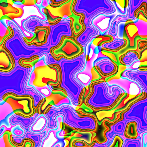 Des Formes Vives Colorées Fluo Liquide Brillant Fond Psychédélique Funky — Photo