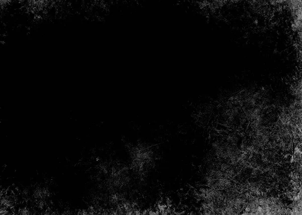 有颗粒和粉笔纹理划痕背景的噪音纸 中间是黑色的 边框图上是悲伤的古埃及灰暗的油漆污迹 旧的黑色黑板裂开的图解 — 图库照片
