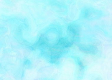 Soyut mavi parlak su şekilleri, beyaz arka planda hareket eden şekiller, pastel su havuzu mavi dalga arka planı veya kağıt afiş