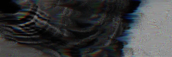 Monochrome Background Interlaced Digital Glitch Distortion Effect Futuristic Cyberpunk Design — Stock Photo, Image