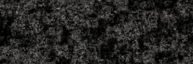 Grunge grain grey and black scratched cracked and smeared cement or stone wall background, monochrome rocks panoramic design