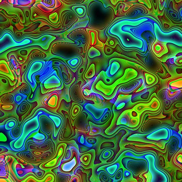 Lebendige Bunte Helle Neon Flüssige Formen Funky Psychedelischen Hintergrund Chaos — Stockfoto