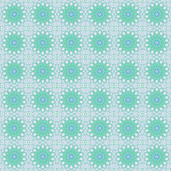 Elegant Pastel Turquoise Green Retro Flake Background Oriental Repeating Shapes — Stock Photo, Image