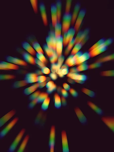 Abstrakt Ljus Färgglada Boheh Cirklar Digital Rörelse Glitch Glödande Ljus — Stockfoto