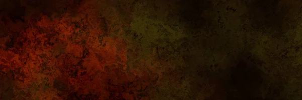 Тёмный Ужас Фон Зеленых Красных Тонах Сепия Ржавый Панорамный Гот — стоковое фото