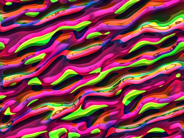 Vivid Colorful Bright Illustration Shiny Neon Diagonal Shapes Psychedelic Candy — Stock Photo, Image