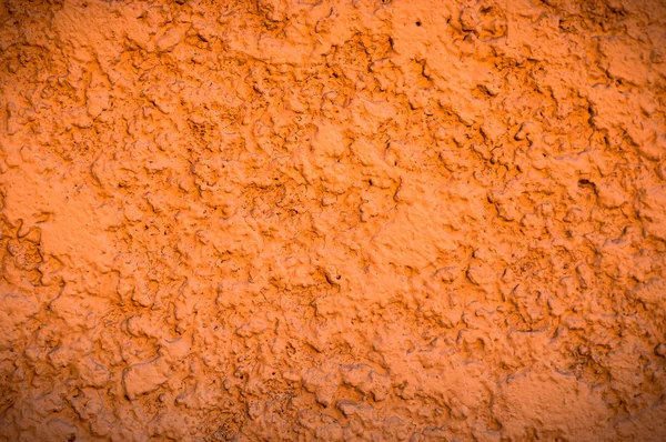 オレンジ色の塗装コンクリートの壁の背景やテクスチャ — ストック写真