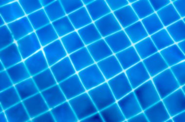 Bulanık su altında mavi Mozaik çini