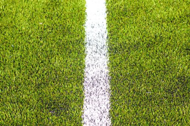 Bir futbol veya futbol alanı yakın kopya ile suni çim