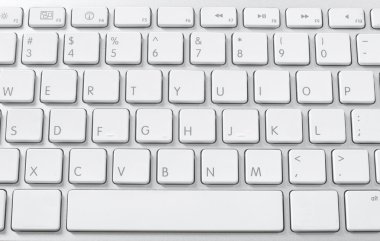 Beyaz renk masaüstü bilgisayar klavye bir parçasıdır