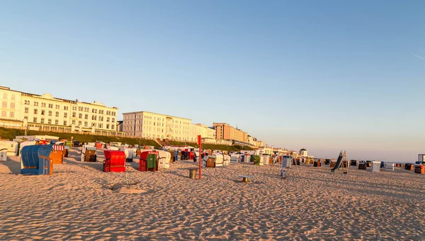 Sunset Beach Borkum Island Nort Sea Germany — Stock Photo, Image